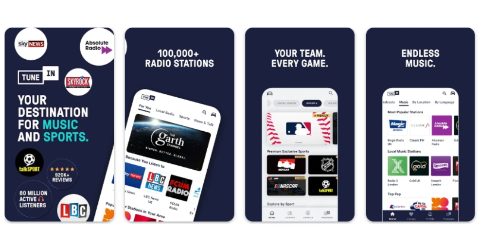 TuneIn Radio Music & Sports
